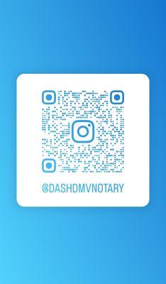 Dash DMV Notary Instagram QRC code.