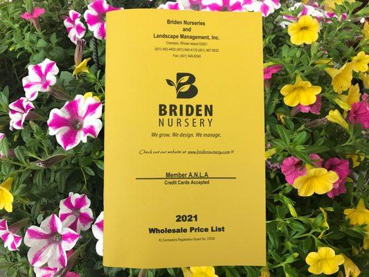 Briden Nursery 2021 Wholesale Price List