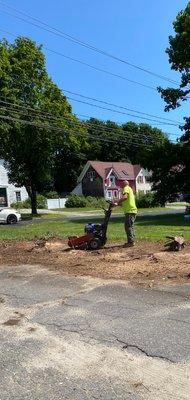 Stump grinding