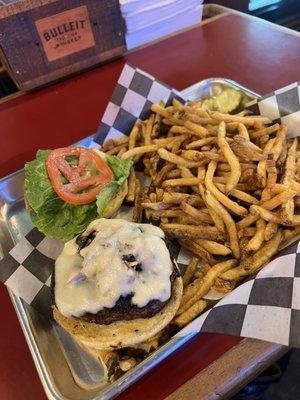 Mushroom Swiss Burger