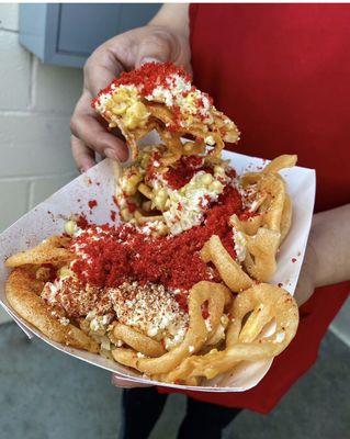 Elotes with Wagon Wheels