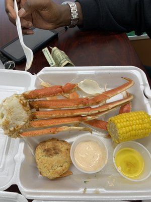 Snow Crab Leg Platter for $18.99 aka a joke.