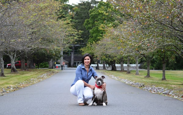 Dog Trainer Carla Fukumori and one of her students Bella Diaz from Tarrytown, NY