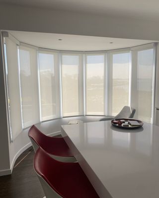 Motorized sheer weave roller shades