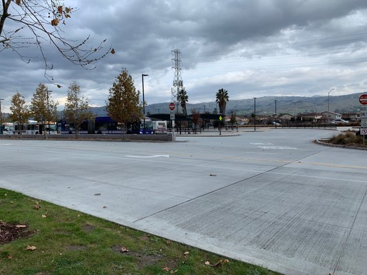 The station is right across the road from the Eastridge VTA Transit Center