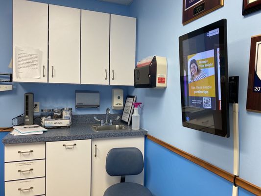 One of the patient rooms.