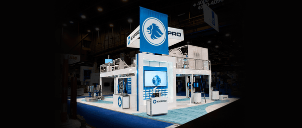 Beautiful double deck tradeshow booth!