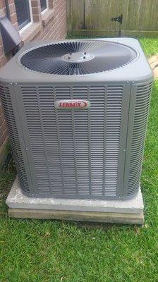 New condenser install for a customer in Pearland.