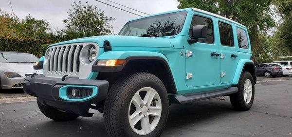 This Jeep Wrap is rugged, with an artistic flare, and protected by our Wrap Care Ceramic Coating! #kreateink