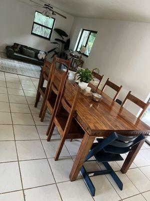 Leaving the table all clean and organized for the next big family meal to be eaten here.