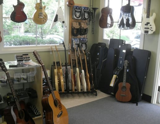 Tons of cool instruments, mostly guitars but saw banjos, violins etc.