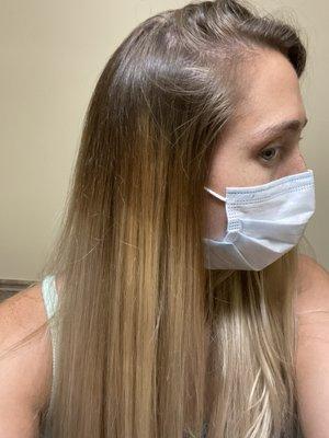 No smooth balayage transition