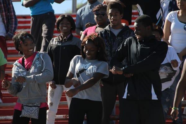 Shop Floor Theatre Company Schooled: The Groovy Projects. Stadium Shot. Kendrick Jones