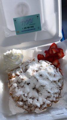 Funnel Cake- toppings on side