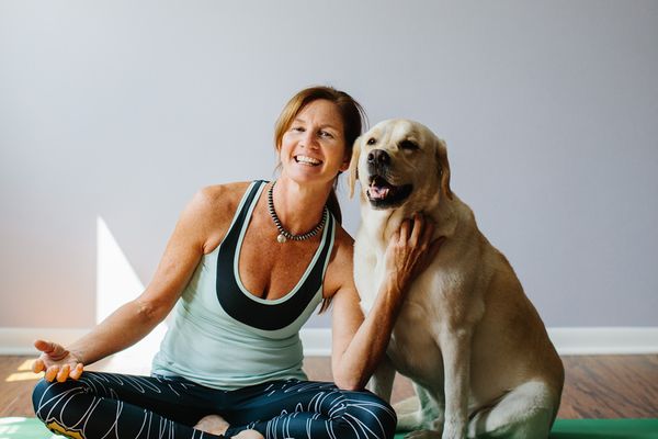 Meet Bodhi the yoga dog!