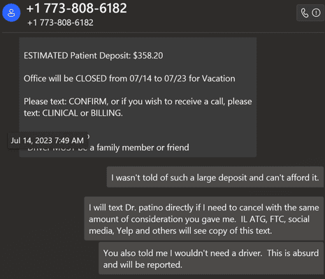 I suggest you try somewhere a little more ethical.  Date of surgery was supposed to be the 25th.  They also take your debit card hostage.