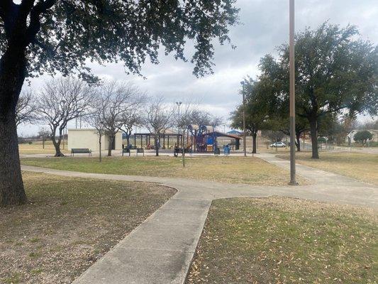 Restroom and playground