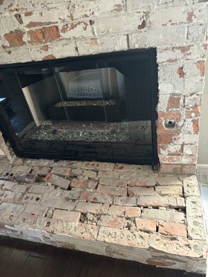 How FGS left my fireplace after walking out of the job.