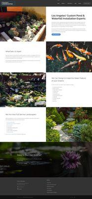 Web design for landscaper in Los Angeles, Chuck's Landscaping