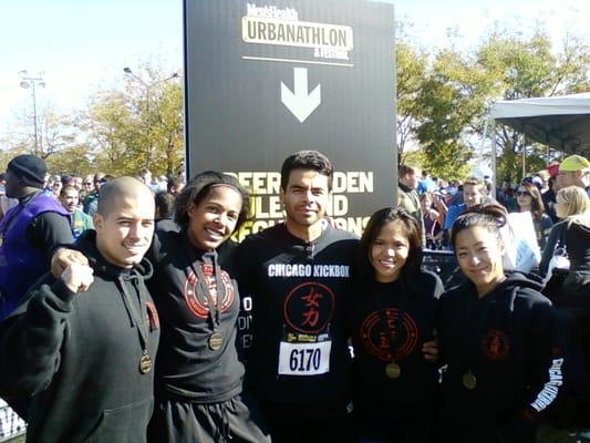 my students and I after completing the men's health urbanatholon