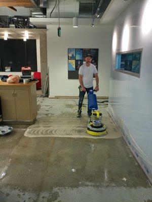 Concrete polishing