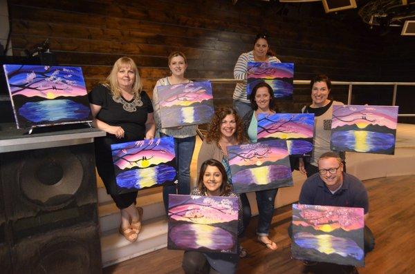 Paint night with the team