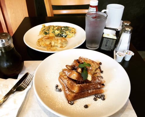 Delicious! Great breakfast experience! The French toast with chocolate chips and Greek omelet was quite tasty and hit the spot!