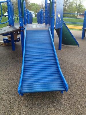 Roller bar slide, danger is fun! Lol My son loved it.