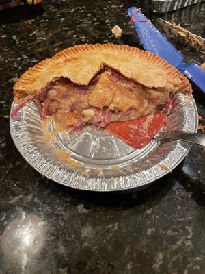 Pie picked up and pie half eaten...yummy