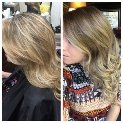 Basic partial hilite (before) soft subtle ombre (after)