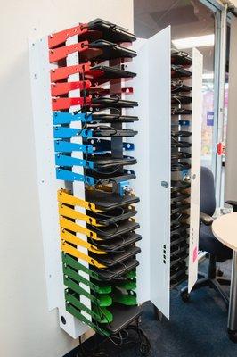 Computer docks station at the OFY-Arleta campus