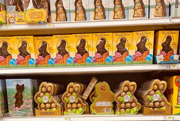 Nice variety of chocolate bunnies