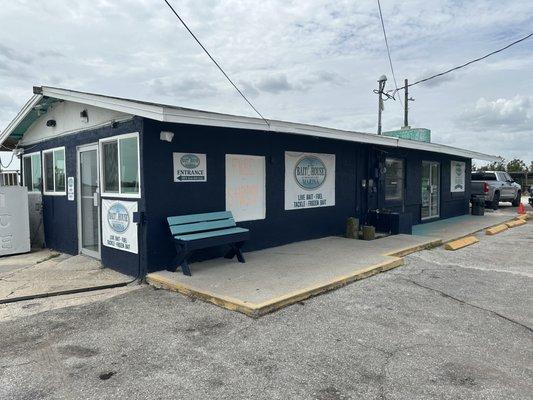 Exterior of The Bait House at Manasota Key Marina