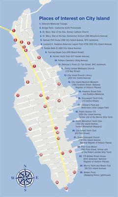 City Island NYC Places of Interest Map