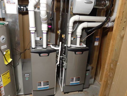 New Two Stage High Efficiency Furnace Installation