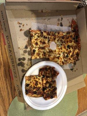 Burnt pizza