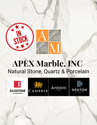 300+ Natural Stone Slabs and 150+ Quartz & Porcelain in our Inventory!