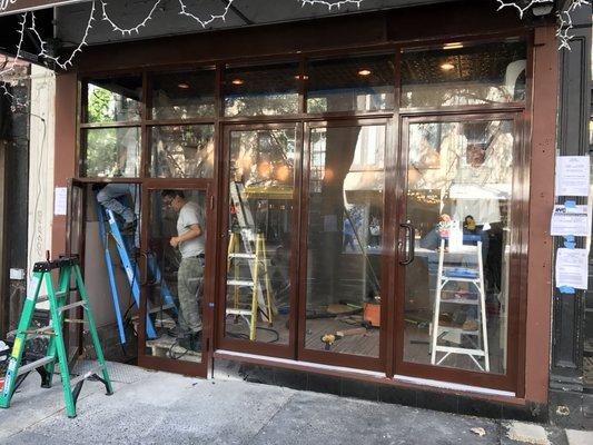 Custom powder coated storefront