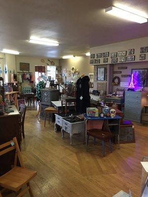 Super cute up-cycled vintage furniture shop in the heart of independence.  Inventory is changing regularly always something new to see.