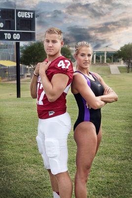 My son and daughter, both collegiate athletes.