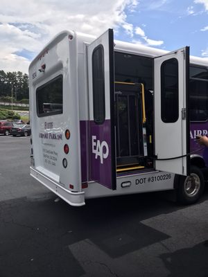 Need a shuttle with a wheelchair lift? Elite Airport Parking has you covered.