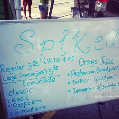 Some of what to expect...Spiked Juices