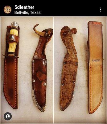 Custom Knife Sheath (old and new)