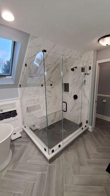 Custom built shower