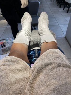 My lavender aromatherapy pedicure.