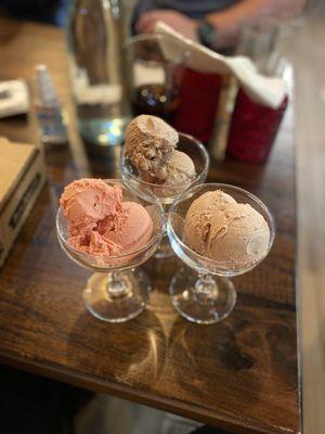 Strawberry and Nutella gelato