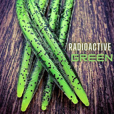 radioactive green core shot soft plastic stick baits