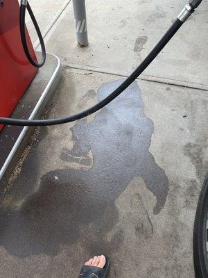 Spilled diesel