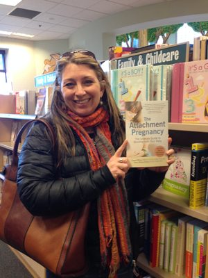 The Attachment Pregnancy, Co-Author Laurel Wilson in Barnes and Noble.