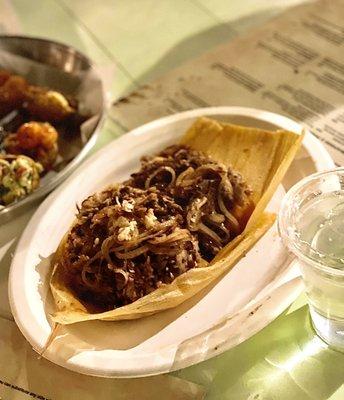 Tamales appetizer.